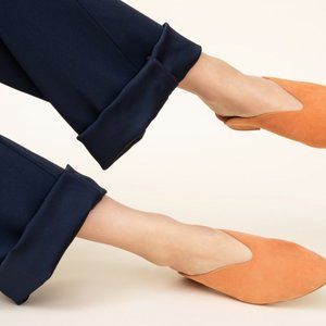 Charlotte Stone Suede Pink Mules (Calvin)